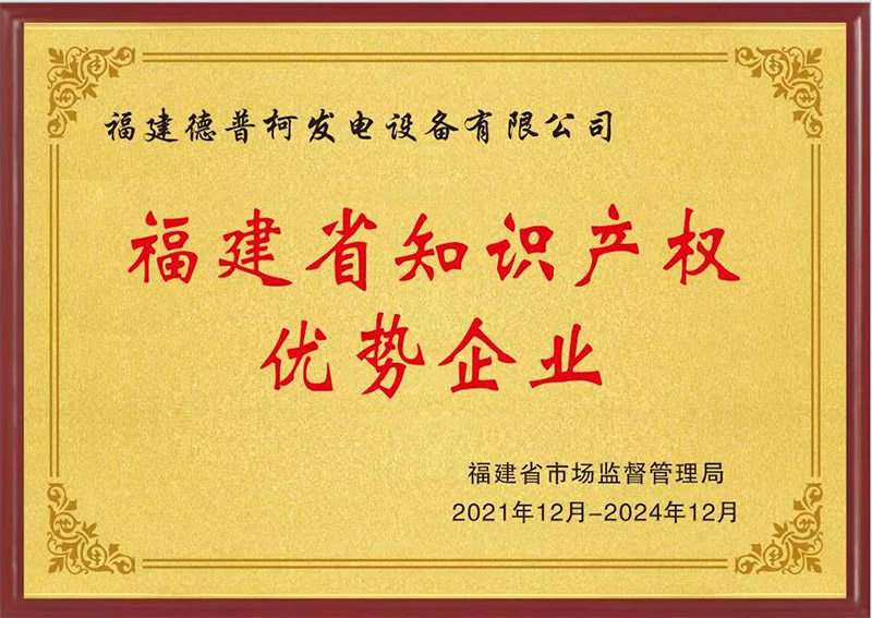 Fujian Depco Power Generation Co., Ltd. Honored as “Intellectual Property Advantage Enterprise in Fujian Province”